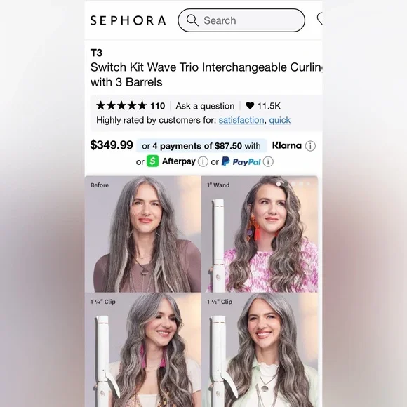 T3 Switch Kit Wave Trio Styling Iron - White and Gold - Picture 10 of 10